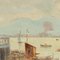 Eduardo Scognamiglio, Bay of Naples, Oil on Panel, Framed 7