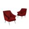 Set of Armchairs in Metal, Brass and Fabric, Italy, 1950s 1