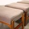 Stools in Beech, Foam and Fabric, Italy, 1960s, Set of 3 5