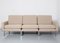 Beigefarbenes 3-Element Sofa im Knoll Parallel Bar Stil, 1960er 3