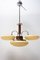 Art Deco Bohemia Chrome and Wood Pendant Chandelier, 1930s 4