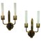 Swedish Grace Wall Lamps in Brass, 1940s, Set of 2 1