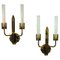 Swedish Grace Wall Lamps in Brass, 1940s, Set of 2, Image 1