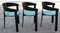 Wooden Chairs with Velour Fabric, 1980, Set of 3 4