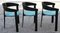 Wooden Chairs with Velour Fabric, 1980, Set of 3, Image 4
