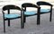 Wooden Chairs with Velour Fabric, 1980, Set of 3, Image 2
