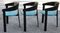 Wooden Chairs with Velour Fabric, 1980, Set of 3, Image 7