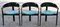 Wooden Chairs with Velour Fabric, 1980, Set of 3, Image 1