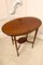 Antique Edwardian Mahogany Inlaid Oval Lamp Table 4