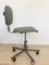 Green Fern Leather Office Chair, 1970s 2