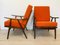 Orangefarbene Boomerang Sessel von Ton, 1960er, 2er Set 4