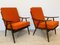 Orange Boomerang Armchairs from Ton, 1960s, Set of 2 5