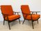 Orangefarbene Boomerang Sessel von Ton, 1960er, 2er Set 5