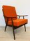 Orangefarbene Boomerang Sessel von Ton, 1960er, 2er Set 3