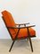 Orange Boomerang Armchairs from Ton, 1960s, Set of 2 2