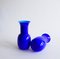 Italienische Vase aus blauem Muranoglas von Aureliano Toso, 2000, 2er Set 6