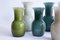 Medium Italian Murano Glass Vase Olive Green by Aureliano Toso, 2000, Image 5