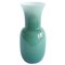 Large Italian Murano Glass Vase Light Blue/Grey by Aureliano Toso, 2000s 1