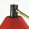 Italian Mid-Century Brass Marble and Red Lacquer Floor Lamp by Stilux Milano 5