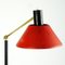 Italian Mid-Century Brass Marble and Red Lacquer Floor Lamp by Stilux Milano 10