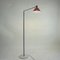 Italian Mid-Century Brass Marble and Red Lacquer Floor Lamp by Stilux Milano 2