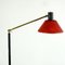 Italian Mid-Century Brass Marble and Red Lacquer Floor Lamp by Stilux Milano 3