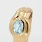 French Modern Topaz 18 Karat Yellow Gold Ring 7