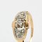 French Diamond 18 Karat Yellow Gold Art Deco Ring, 1930s, Image 7