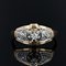 French Diamond 18 Karat Yellow Gold Art Deco Ring, 1930s, Image 3