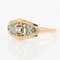 French Diamond 18 Karat Yellow Gold Art Deco Ring, 1930s, Image 6