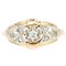 Französischer Art Deco Ring aus 18 Karat Gelbgold mit Diamanten, 1930er 1