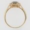 Französischer Art Déco Ring aus 18 Karat Gelbgold mit Saphiren und Diamanten 10