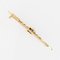 French Diamonds 18 Karat Yellow Gold Thin Bar Brooch, 1900s, Image 5