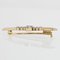 French Diamonds 18 Karat Yellow Gold Thin Bar Brooch, 1900s 4