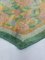 20th Century Chinese Art Deco Green Yellow Pink Unusual Shape Rug, 1930s 8