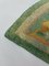 20th Century Chinese Art Deco Green Yellow Pink Unusual Shape Rug, 1930s 11