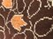 20th Century French Brown & Orange Floreal Square Rug, 1900s, Image 7