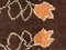20th Century French Brown & Orange Floreal Square Rug, 1900s 10