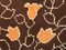 Viereckiger französischer Floreal Teppich in Braun & Orange, 20. Jh 5