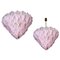 Large Modern Italian Pink Murano Glass Chandeliers, 1970s, Set of 2, Image 1