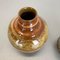 Ceramic Pottery Fat Lava Vases from Strehla Ceramic, Germany, 1970s, Set of 2, Image 8