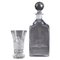 Engraved Glass Carafe and a Crystal Glass 1