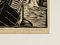 Manfred Beelke, Potsdamer Strasse Elevated Railroad, Black and White Linocut on Paper, Framed 5