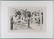 Benjamin Vautier, Les Danseuses, Lithographie, gerahmt 1