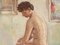 De Smet, Seated Female Nude, Oil on Panel, Framed, Image 4