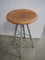 Fixed Stool in Beech and Iron, 1950s, Image 1