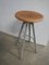 Fixed Stool in Beech and Iron, 1950s 2