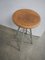 Fixed Stool in Beech and Iron, 1950s 9