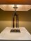 Lámpara de mesa italiana de cromo y latón, años 70, Imagen 5