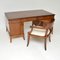 Antiker schwedischer Partner-Schreibtisch aus satinierter Birke im Biedermeier-Stil 1